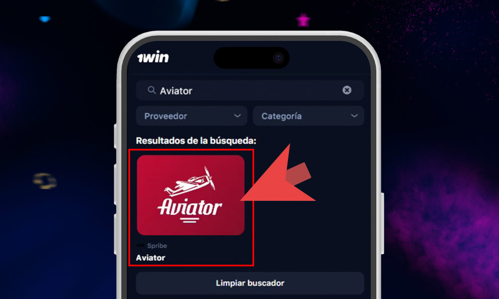 Pantalla con la icono de Aviator para iniciar el juego.