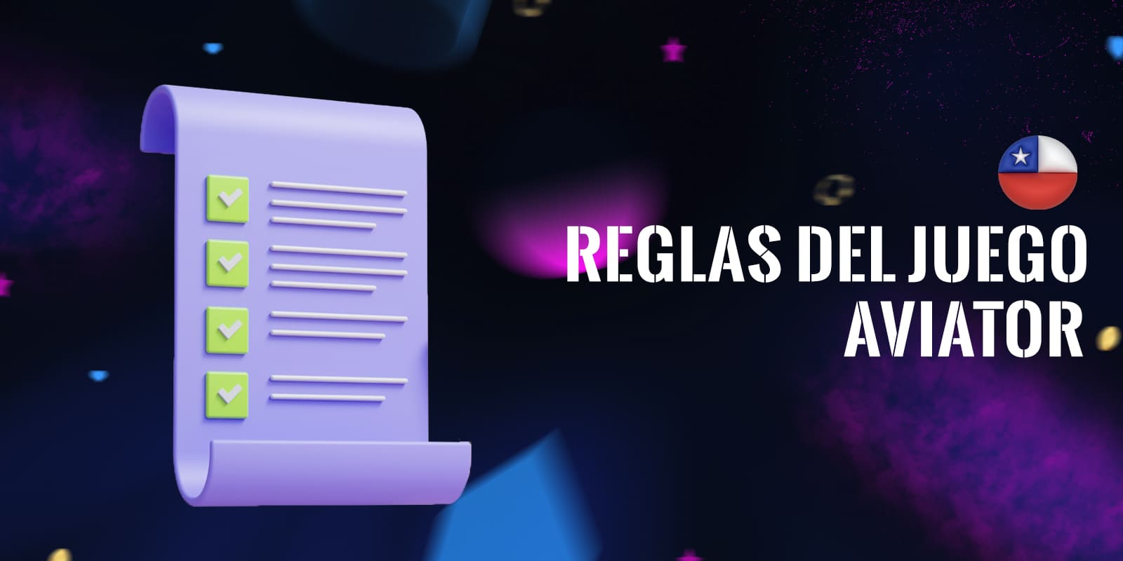 Reglas básicas del juego Aviator en pantalla.